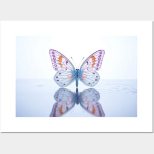 Butterfly Water Nature Serene Tranquil Posters and Art